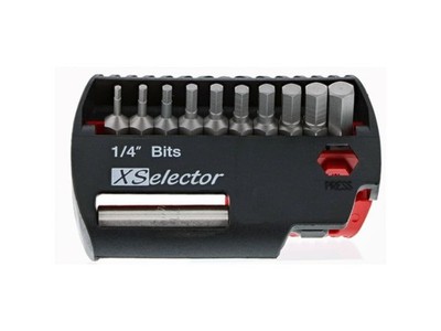 Wiha 79446 - 11 Piece Hex XSelector and Magnetic Bit Holder Set - 1/16' - 1/4'