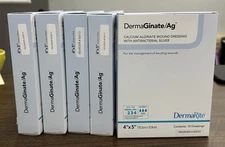 QTY 50 — NEW DermaGinate Ag Wound Dressing Antibacterial Silver  4"X5"  00525E