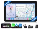 DVR+OBD+ 10.95" Car Stereo Android 13 2K QLED Screen GPS 4G LTE Wireless CarPlay