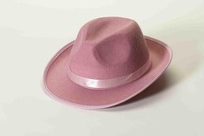 Pink Felt Adult Costume Fedora One Size