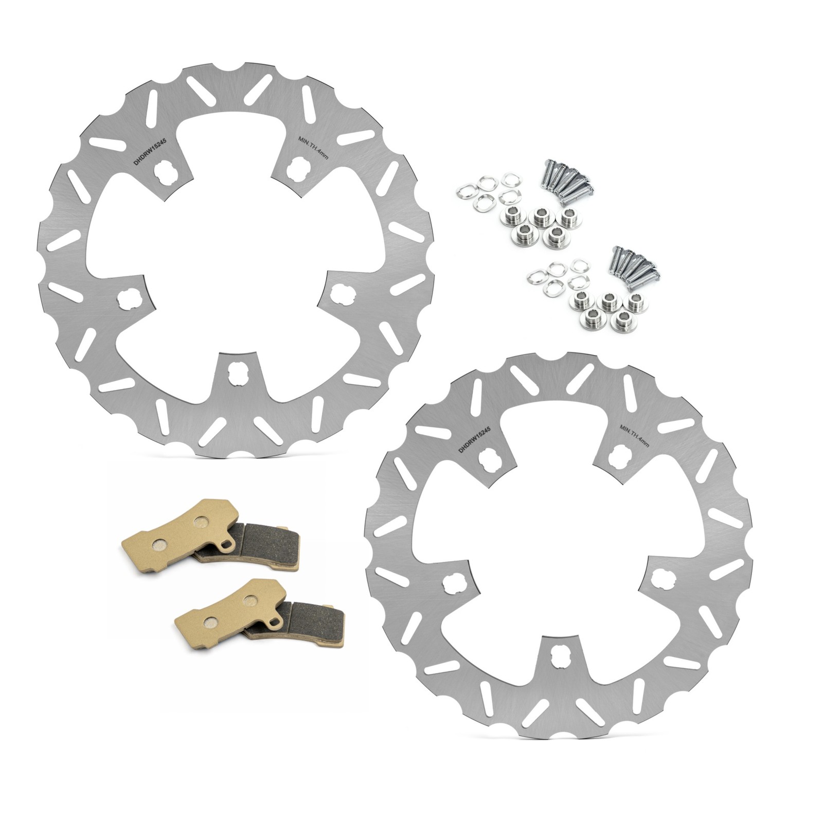 Enforcer 11.8" Front Brake Rotors Pads Bolts for Harley Touring Road King 09-23