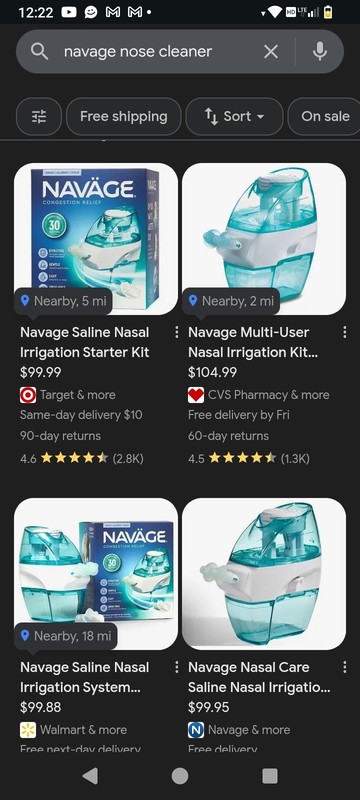 Navage Saline Irrigation Care with Official Nasal Stand and Cleaning Kit