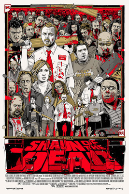 Mondo ショーン・オブ・ザ・デッド/アートポスター SHAUN OF THE DEAD by Tyler Stout Movie Poster Print Mondo Art MINT