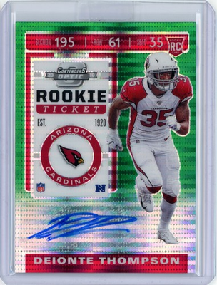 #ad #ad 2019 Panini Contenders Optic Green Pulsar Prizm Autograph Deionte Thompson 27 $7.95