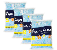 Crystal Clean Premium Fresh Scent Cat Litter   4 x 4.3 lb Non-Clumping Bags