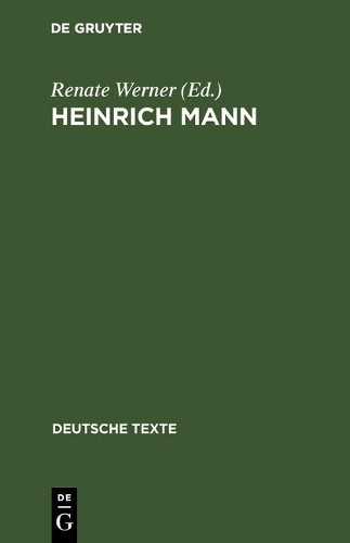 Heinrich Mann (Hardback) Deutsche TexteAnother great item from Rarewaves USA | Free delivery!
