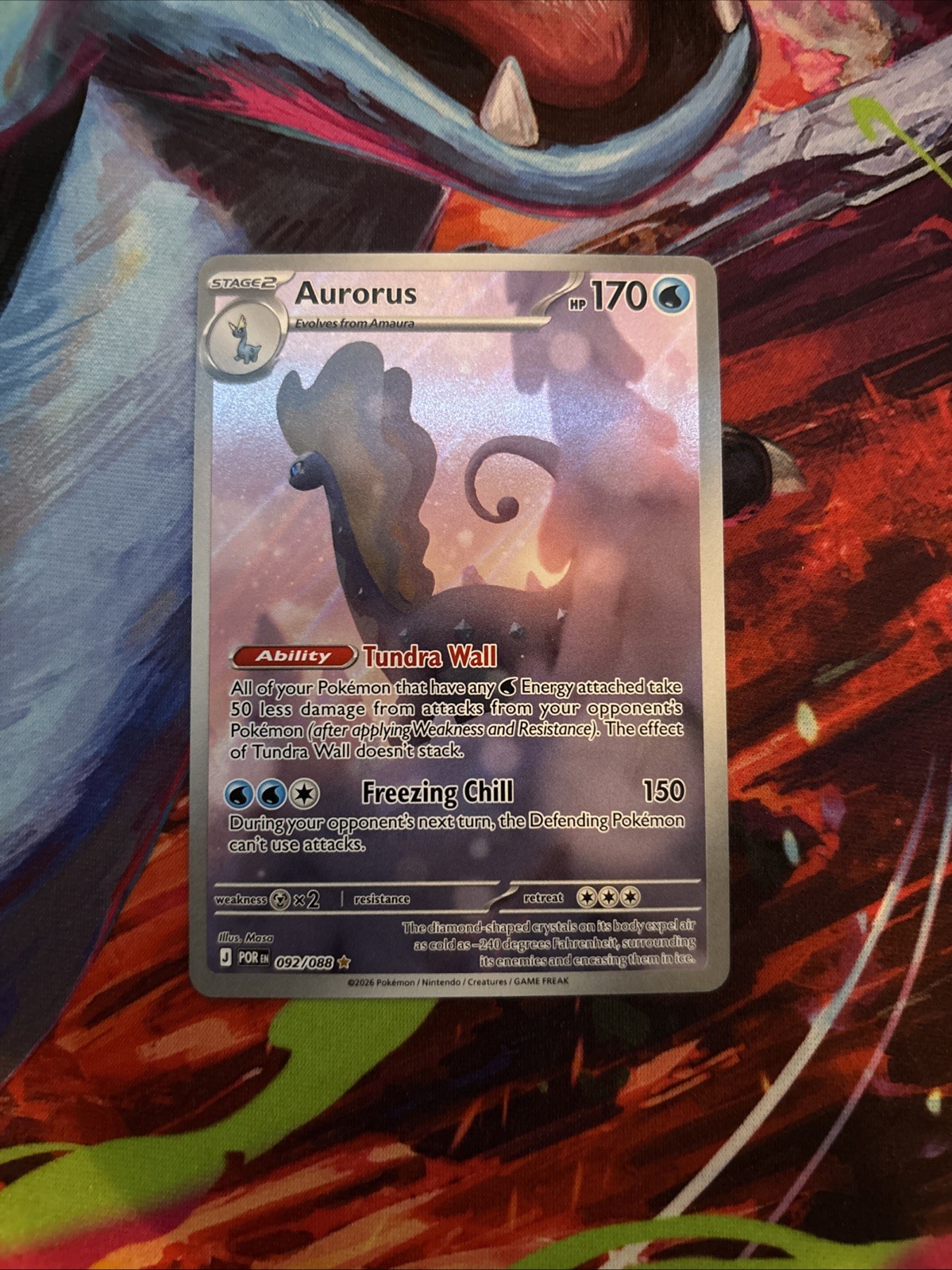 Pokémon TCG Aurorus 092/088 Full Art Illustration Rare Holo Perfect Order