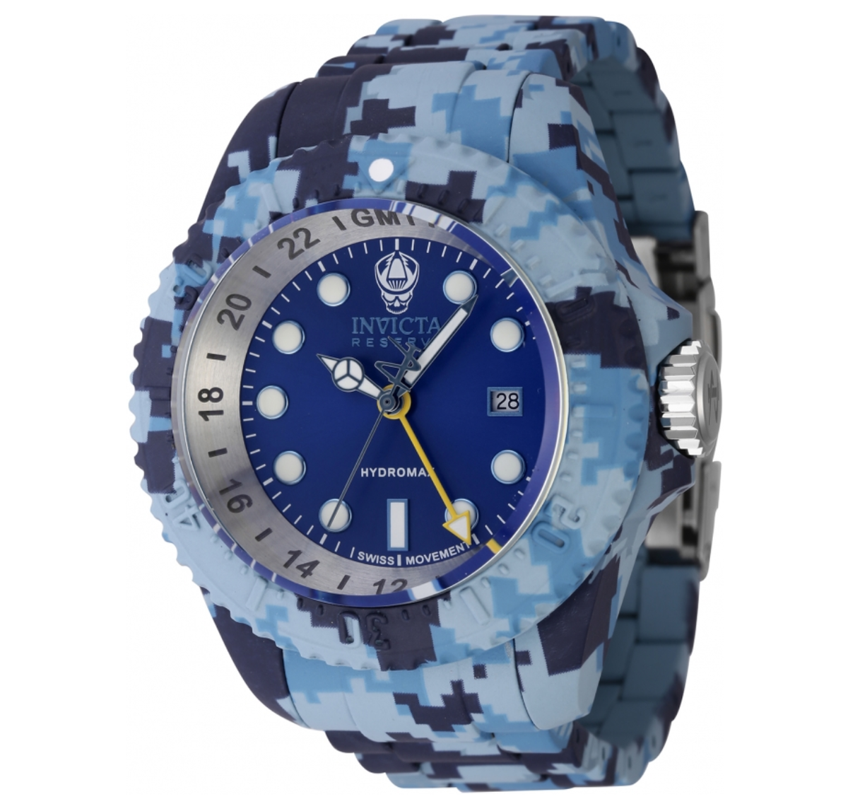 Invicta Hydromax Blue Camo Hydroplated Men's 52mm Swiss Quartz