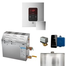 Mr. Steam R10C1ABA0000 MS 10 kW Steam Generator Package Square Polished Chrome