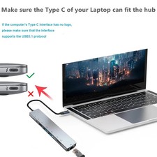 4K30Hz USB C Docking Station Type C HUB USB C Splitter Laptop Adapter For Macboo