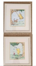 Disney Classic Winnie the Pooh Framed Wall Art Prints Set of 2