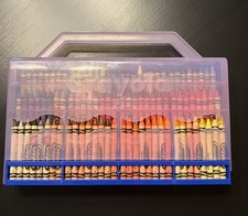 Vtg Crayola 96 Crayon Carrying Case Binney Smith Dandelion w/ Crayon Sharpener