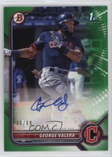 2022 Bowman Paper Prospect Green Border 30/99 George Valera #PPA-GV Auto 16c9