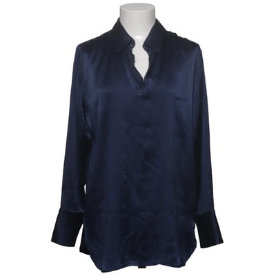 La Salle, Bluse, Größe: S, Blau, Seide, Einfarbig, Satin, Damen #fjj