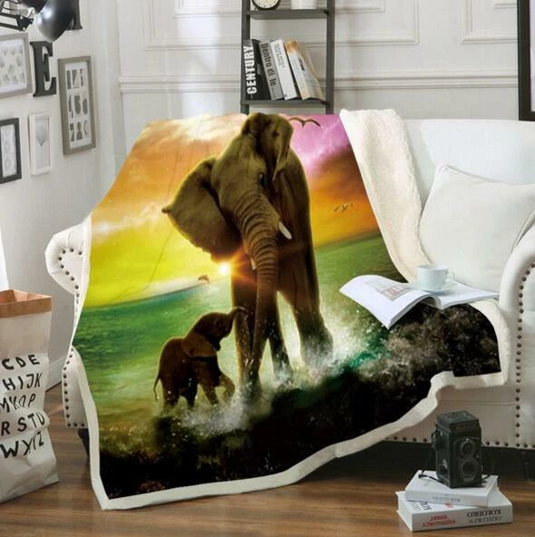 Elephant fleece store blanket