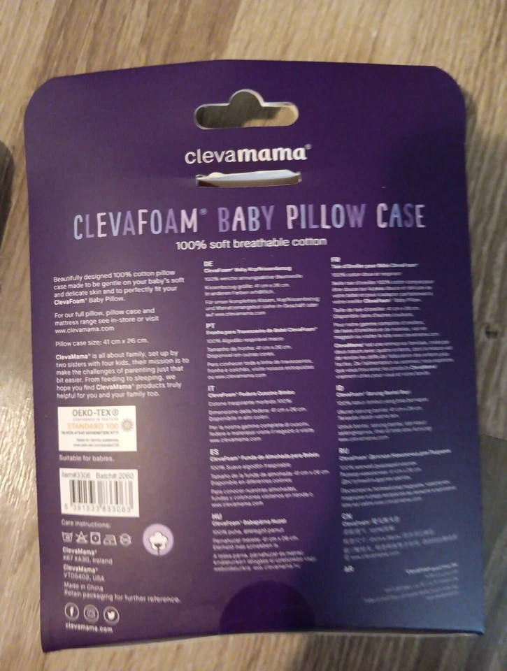 Clevama - Funda de Almohada 100% Algodón Niño Pequeño, Coral NUEVA En Paquete Envío Gratis Foto 3 de 4