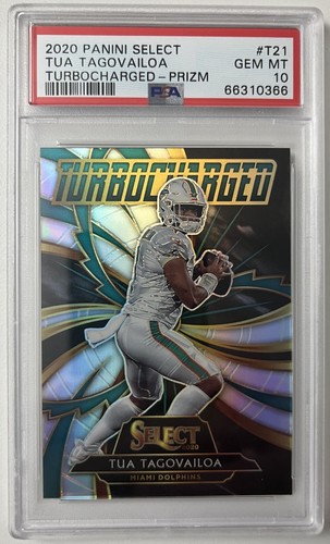 TUA TAGOVAILOA 2020 Panini Select Turbocharged Prizm PSA 10 RC Dolphins NFL - Picture 3 of 4
