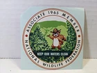 Vintage 1965 National Wildlife Federation Associate Member Window Decal