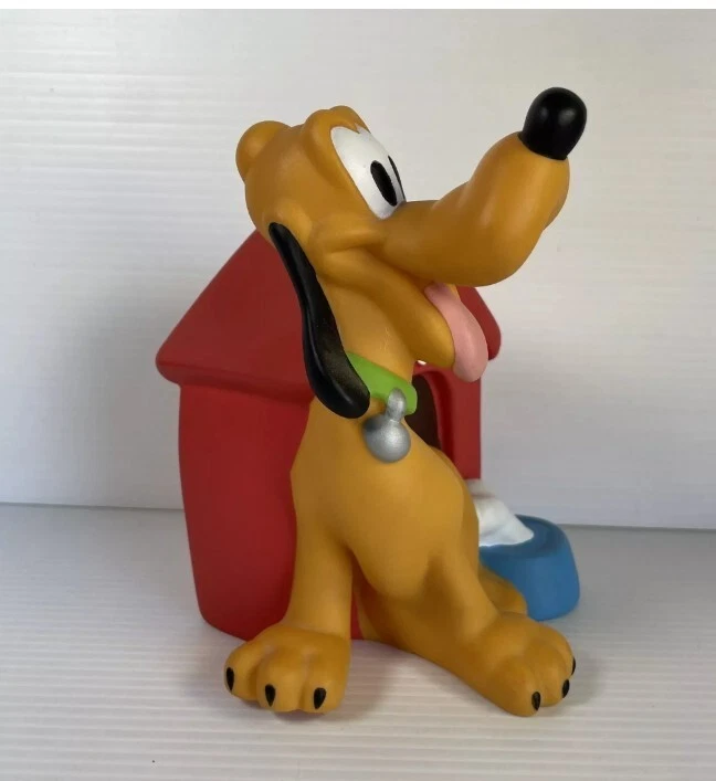 Vintage Disney Pluto with Doghouse Bone and Bowl Bank with Original Coin Seal - Image 3 of 4