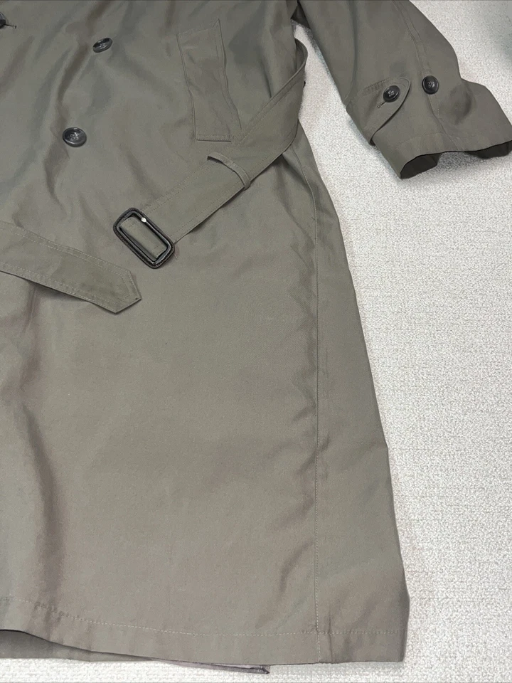 Gabardina forrada de lana vintage Bill Blass para hombre 42 abrigo marrón regular Foto 2 de 4