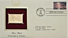 2004 Moss Hart 37¢ Stamp 22k Golden Replica FDC Scott #3882