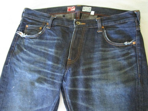 Distressed Selvedge Denim Jeans Size 