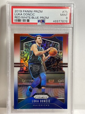 2019 Prizm Luka Doncic PSA 9 #75 Red White Blue Investment