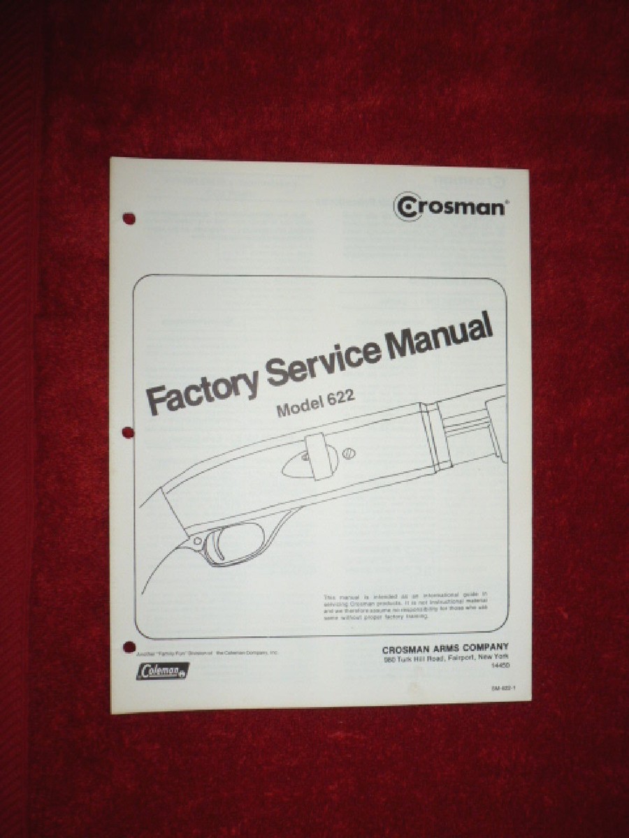 Crosman 622 Service Manual With Exploded View | eBay
