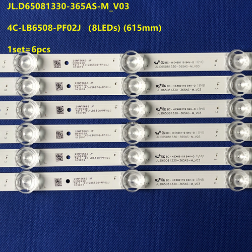 KIT 6 BARRE STRIP LED TV TCL 4C-LB6508-PF01J JL.D65081330-365AS-M_V03/65D6 - Foto 2 di 2