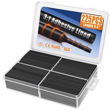 225 Pcs 3:1 Waterproof Heat Shrink Tubing Kit Marine Grade Adhesive Lined Heat S