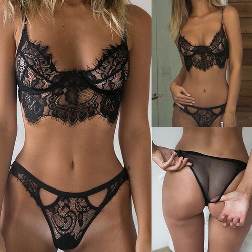 Women Sexy Push Up Bra Set Lingerie G-String Thong Knickers Nightwear Underwear - Picture 21 of 35