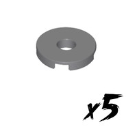 5X Lego 15535 • 2X2 Fliese Rund • Tile Round • Dunkelgrau • Dark Bluish Gray