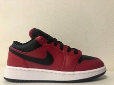 Nike Air Jordan 1 Low GS Gym Red Black White 553560-605 Size 5.5y
