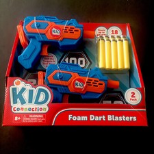 kid connection foam dart blasters 2 pack 18 Pcs Gun Blasts Up To 45 Ft 3 Targets