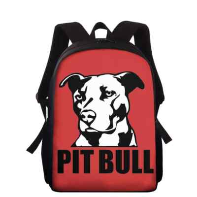 Pit Bull Dog Backpack Boy Girl Schoolbag Shoulder Satchel Bookbags School Bag