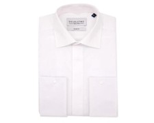 Double Two Men's Slim Fit Long Sleeve Dress Shirt 5006 White, 14.5 - 18.5