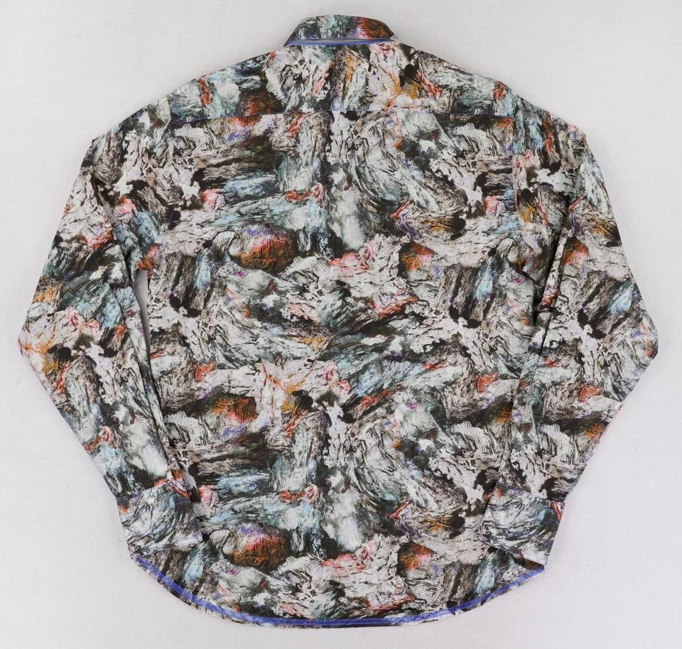 Camisa de manga larga Georg Roth para hombre grande multicolor estampado abstracto abotonada Foto 2 de 4