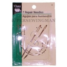 DRITZ 7 pcs. UPHOLSTERY REPAIR HAND NEEDLES KIT. FOR CANVAS LEATHER CARPET