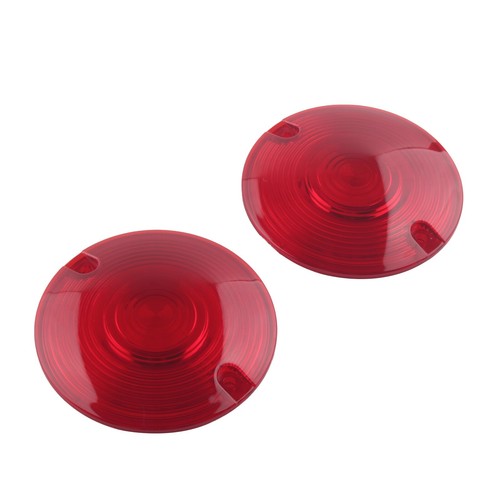 Red Flat Turn Signal Lens Cover for Harley Road King Heritage Softail '86-'22 - Picture 2 of 9