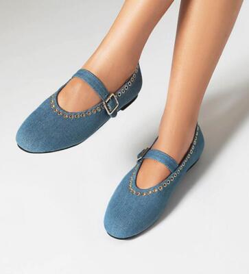 French Vintage Low Top Round Toe Womens Mary Jane Ballet Flats Casual Shoes  Chic