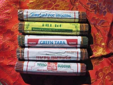 5 FAT ROLLS -VARIETY & great price! HAND CRAFTED TIBETAN BUDDHIST INCENSE NEPAL