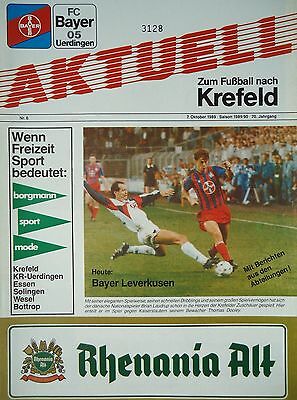 Borussia Dortmund Programm 1989/90 Bayer 05 Uerdingen