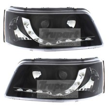 Vw Transporter T5 2003-2010  Black Projector DRL R8 Headlights