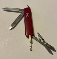 28mm Swiss Army 3-blade Pocket Knife Key Chain W/ Tweezer & Toothpick