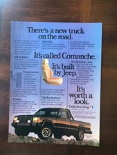 1986 vintage original print ad Jeep Comanche XLS Pickup Trucks