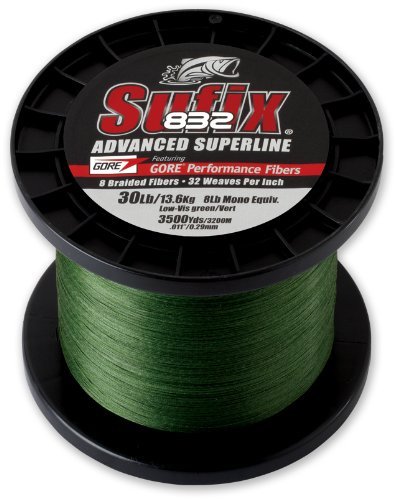 Sufix 832 Low-Vis Green 1,000 m / 1,100 yards Braid - 100LB 45.4kg 0.90mm