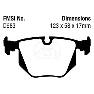 Pastillas de freno traseras EBC DP31118C Redstuff cerámica bajo polvo para BMW X5 2000-2006 Foto 4 de 4