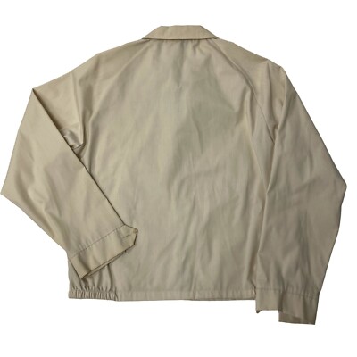 Vtg 70 80's Sir Jac Men Cream White Windbreaker Bomber Golf Ricky