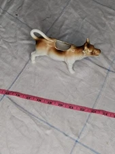 Vintage Brown and White Ceramic Cow Creamer Pitcher Figurine  unreadable stamp