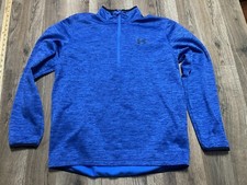 Under armour Sweater, Men's Size Medium, Blue, 1/4 Zip, Coldgear, Pullover